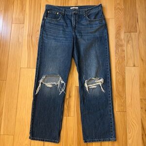 Levi’s Low Pro Straight Leg Distressed Jeans